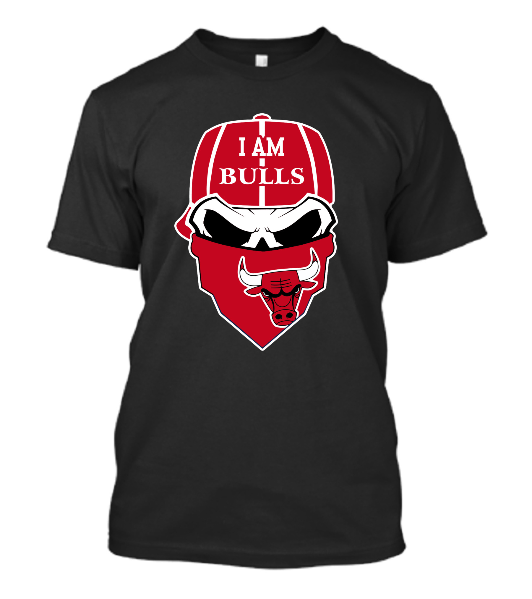 I Am Bulls Chicago Bulls Skull T-Shirt