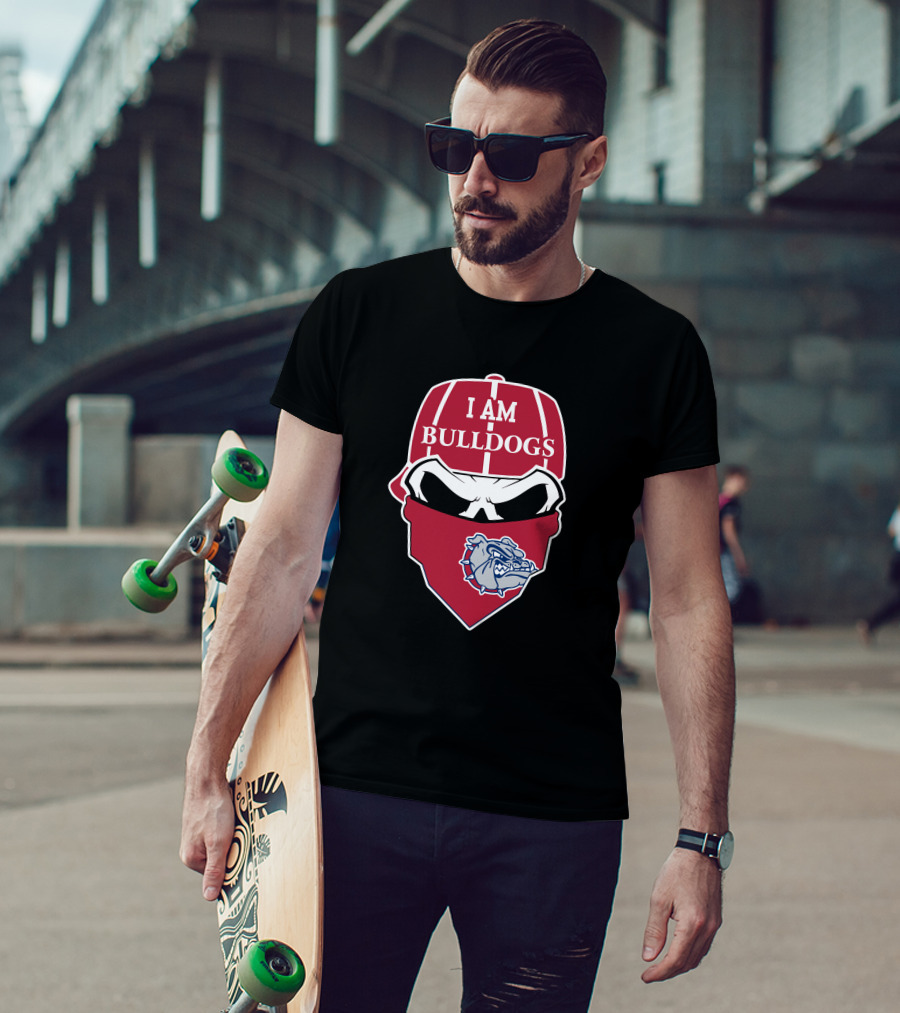 I Am Bulldogs Gonzaga Bulldogs Skull T-Shirt