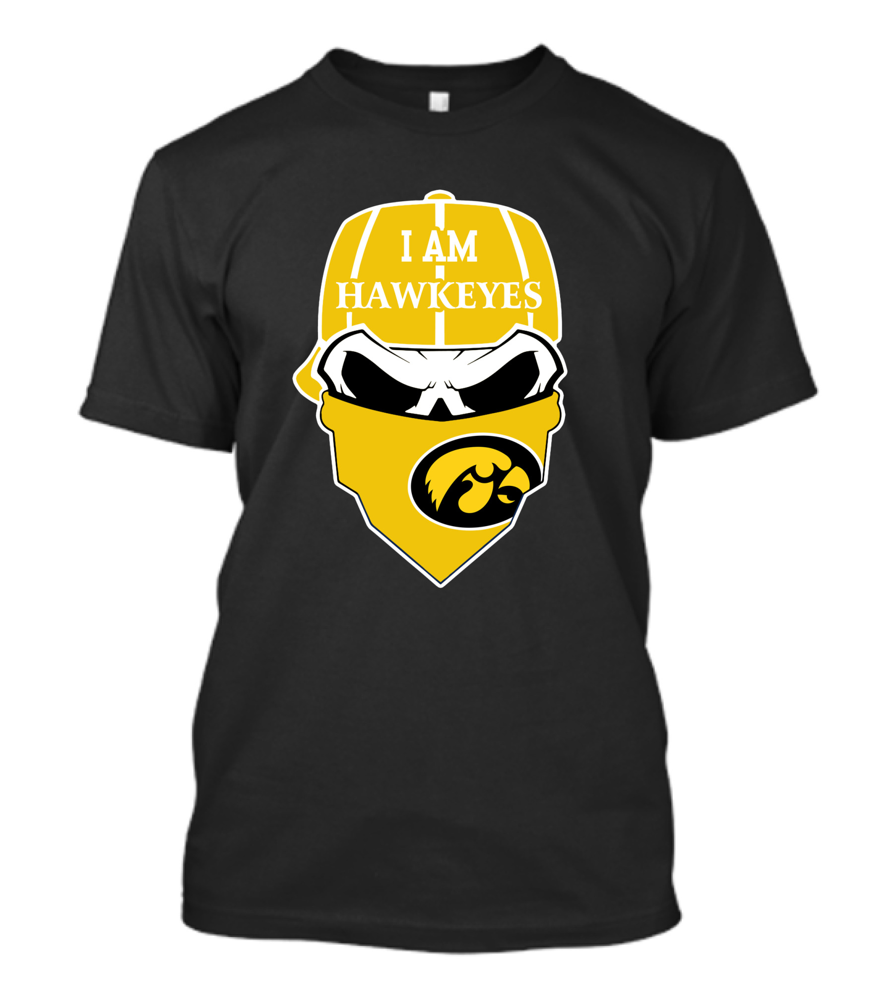 I Am Hawkeyes Iowa Hawkeyes Skull 1 T-Shirt