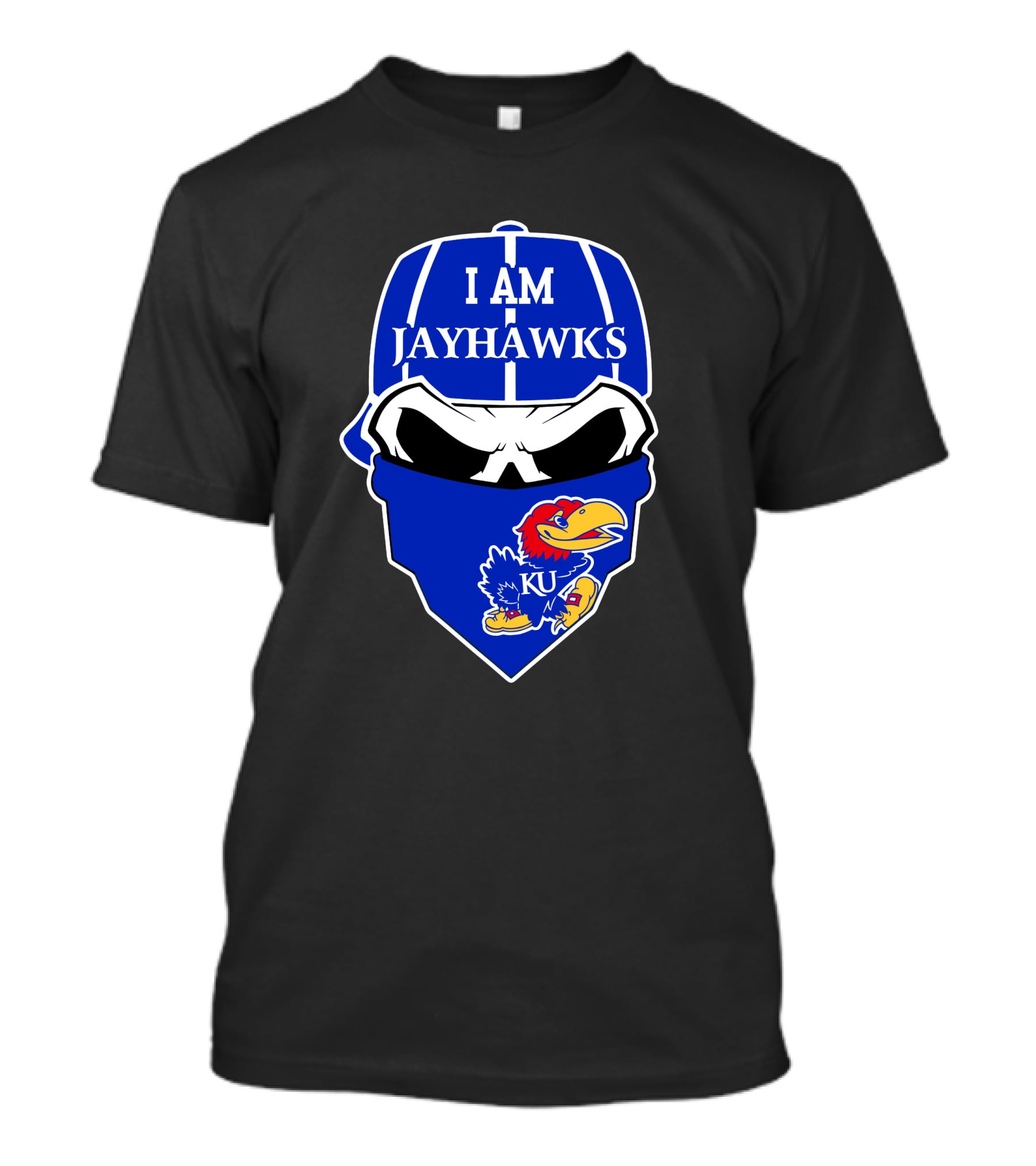 I Am Jayhawks Ku Kansas Jayhawks Skull T-Shirt