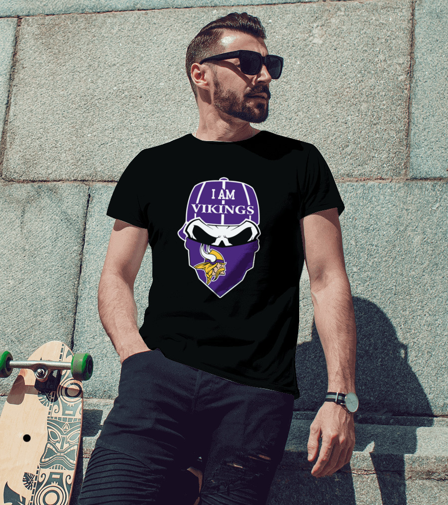 I Am Vikings Minnesota Vikings Skull T-Shirt