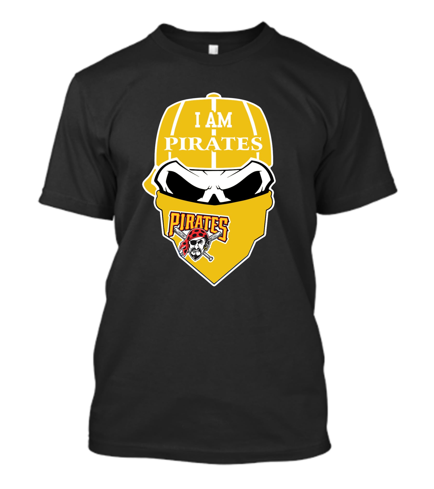 I Am Pirates Skull Bandana Pittsburgh Pirates T-Shirt