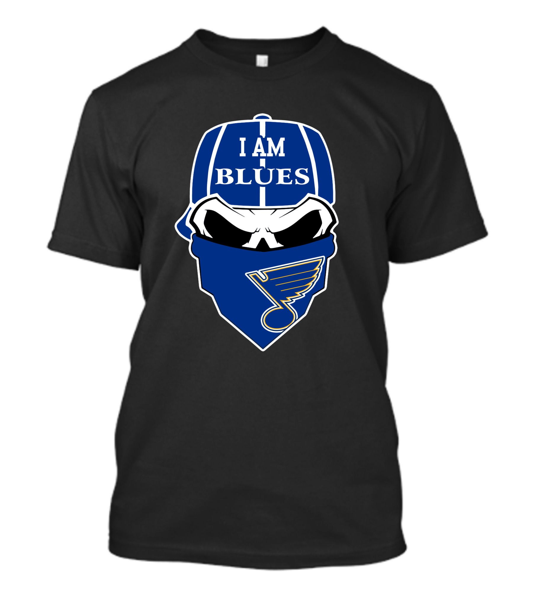 I Am Blues St Louis Blues Skull T-Shirt
