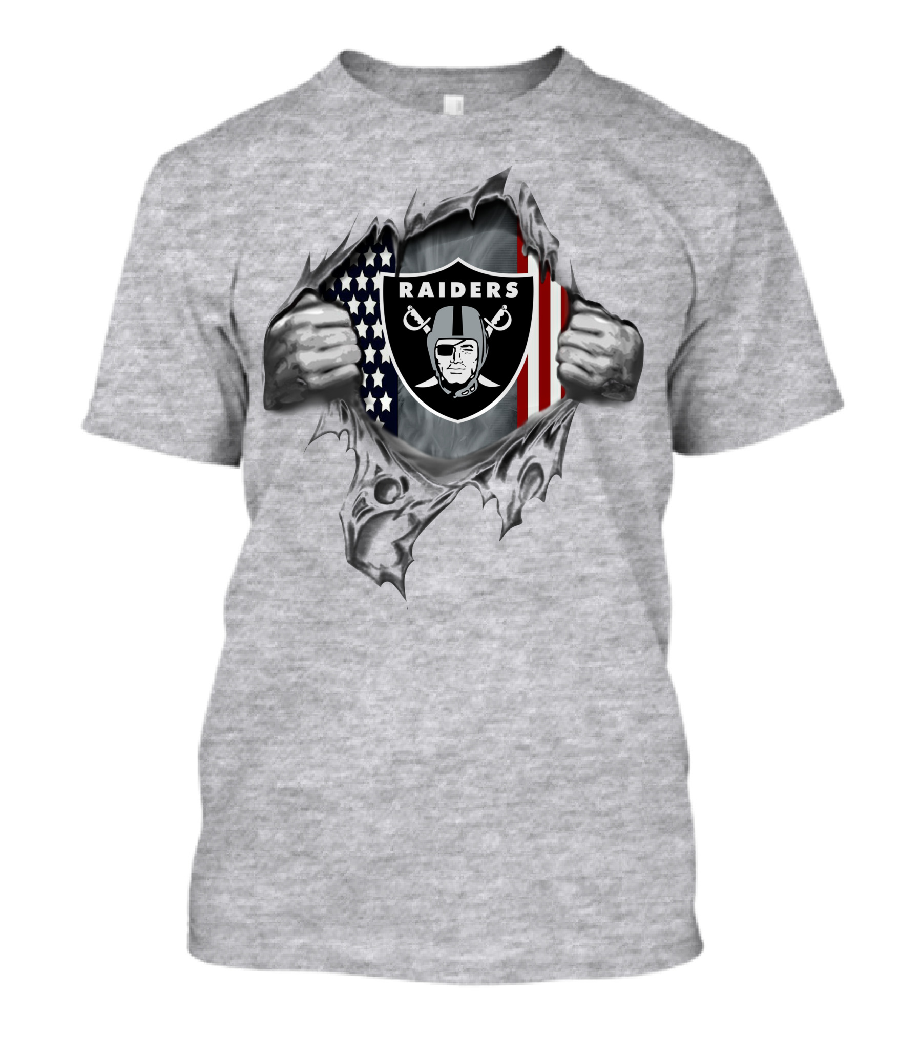 Las Vegas Raiders American Flag Shield T-Shirt