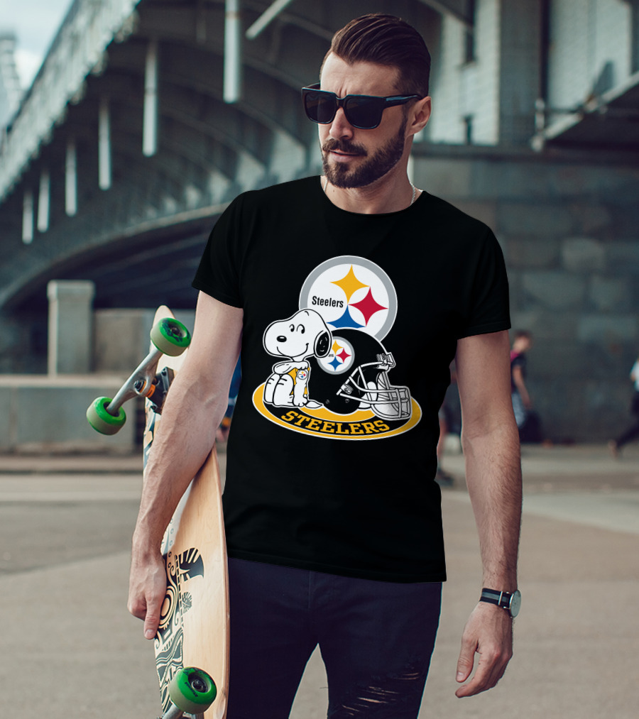Steelers Snoopy Pittsburgh Helmet Nfl Peanuts Football Combination T-Shirt
