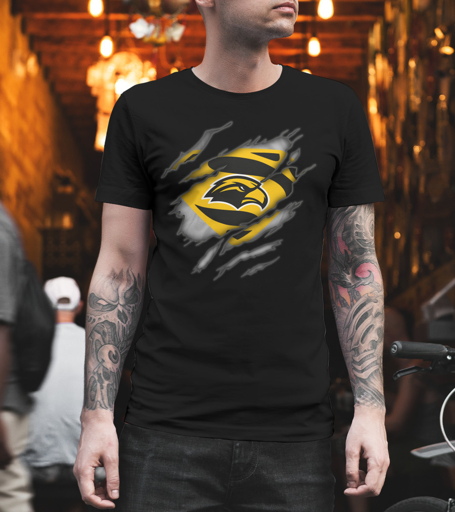 Southern Mississippi Golden Eagles Superman Style Emblem With Eagle T-Shirt