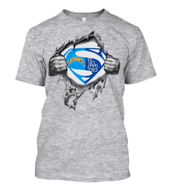 Los Angeles Chargers Dodgers Superman T-Shirt