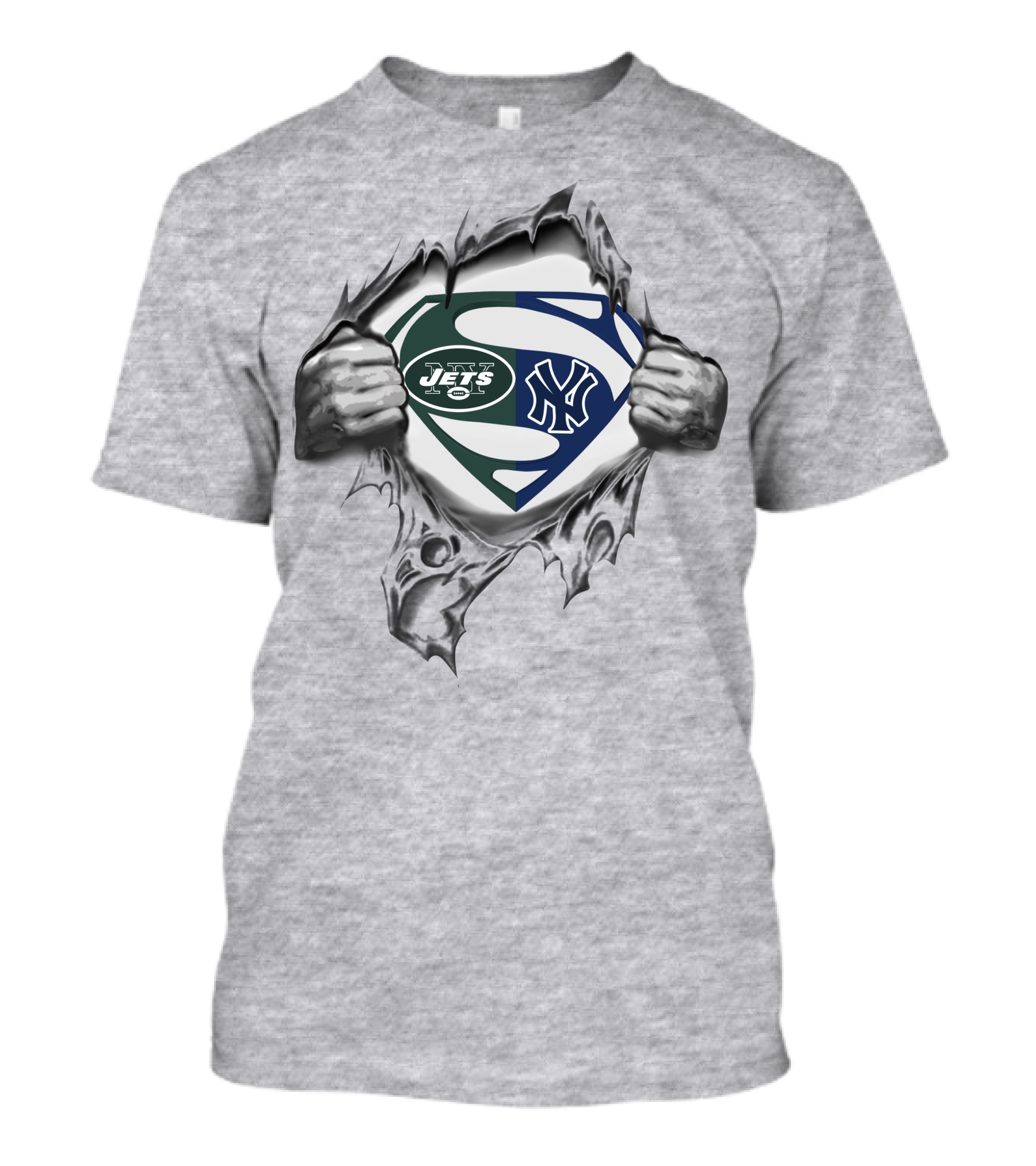 Jets New York Yankees Superman Logo Mashup T-Shirt