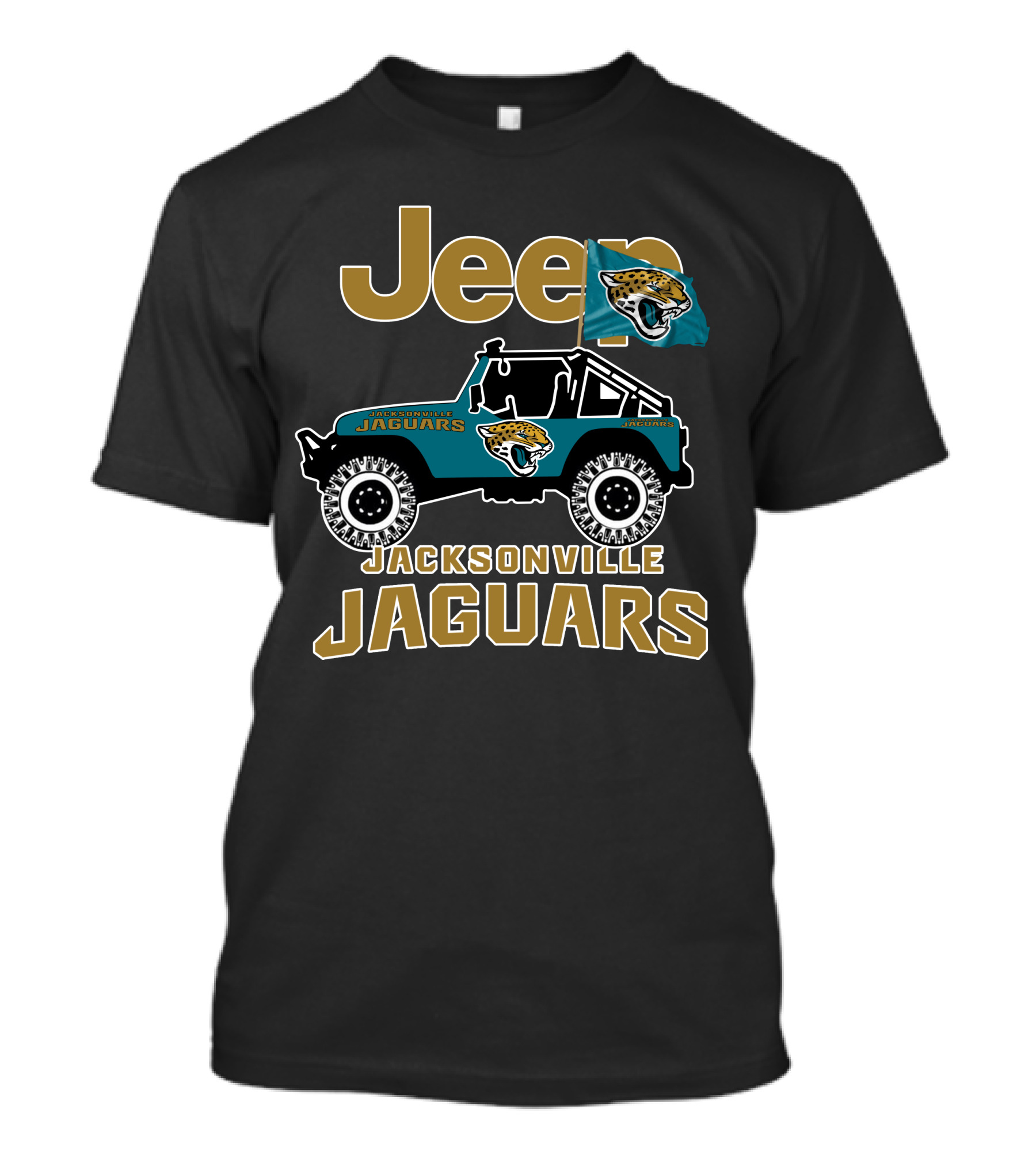 Jeep Jacksonville Jaguars Football Team Logo Vehicle T-Shirt