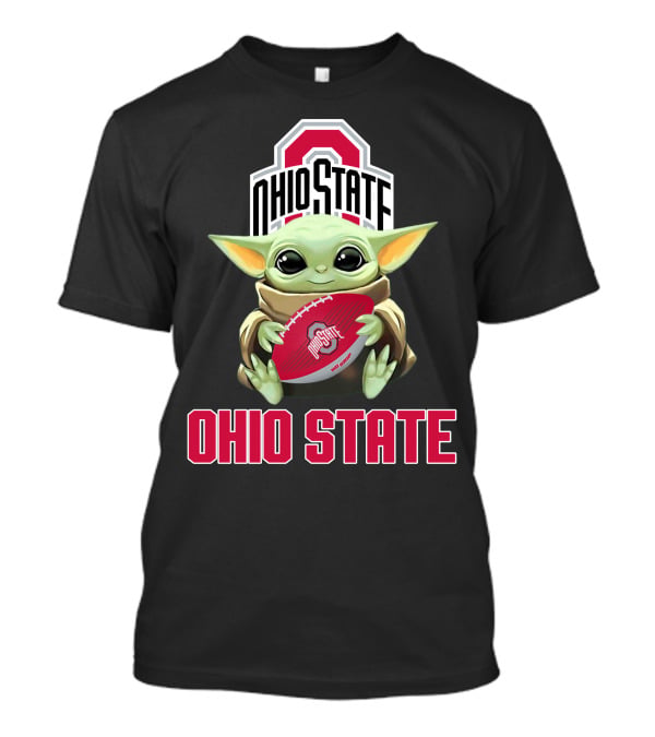 Ohio State Buckeyes Baby Yoda Football Fan T-Shirt