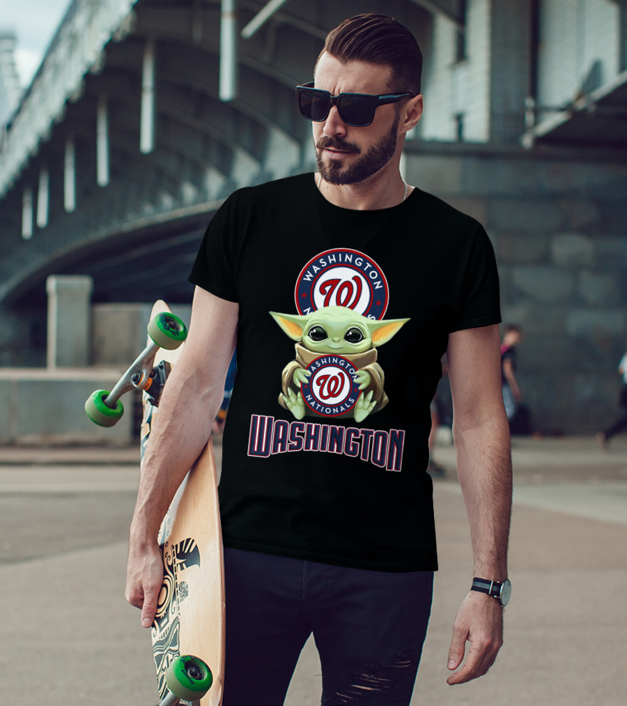 Washington Nationals Baby Yoda Star Wars Fan Collaboration T-Shirt