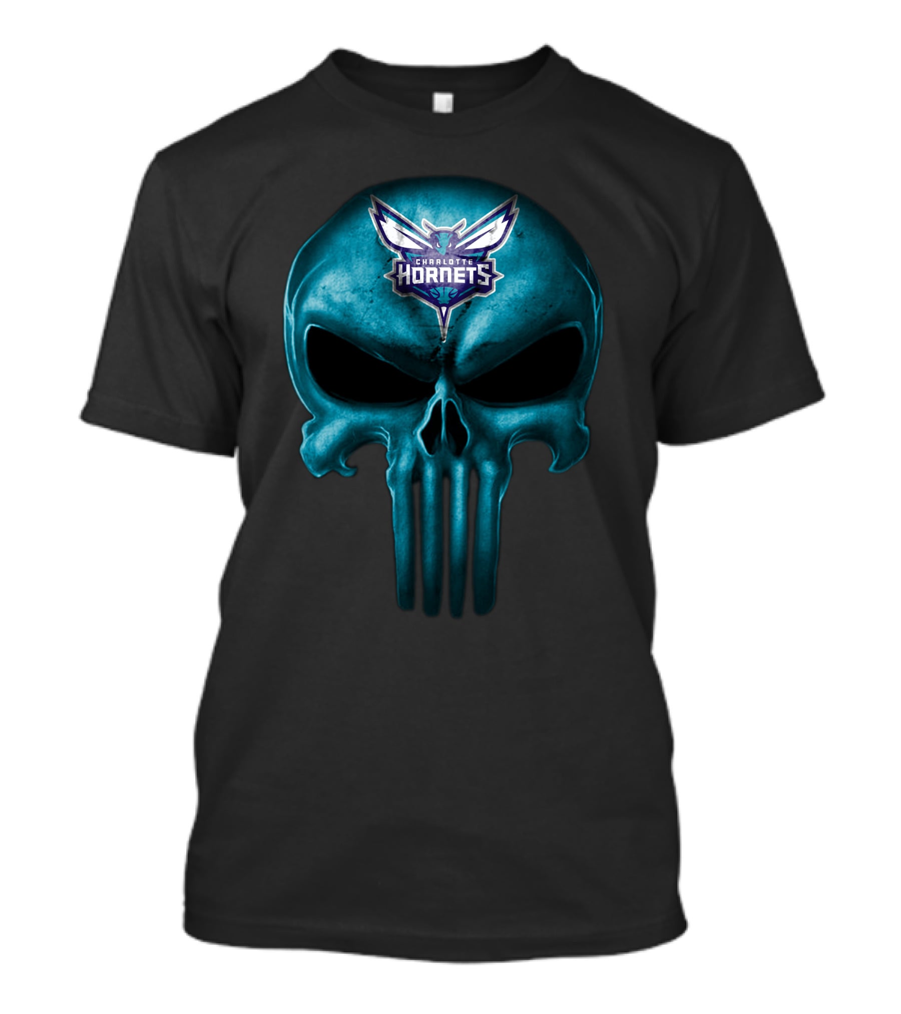 Charlotte Hornets Skull T-Shirt