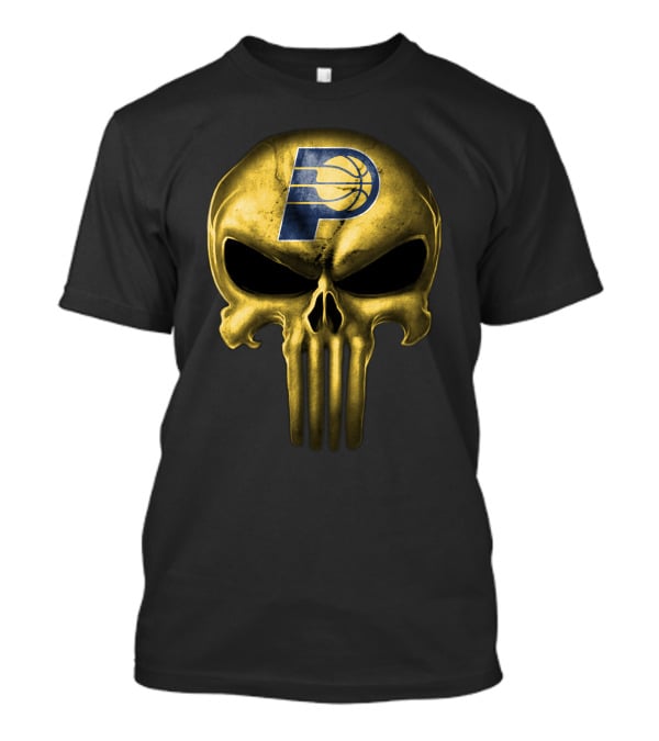 Indiana Pacers Skull Logo Basketball Fusion T-Shirt