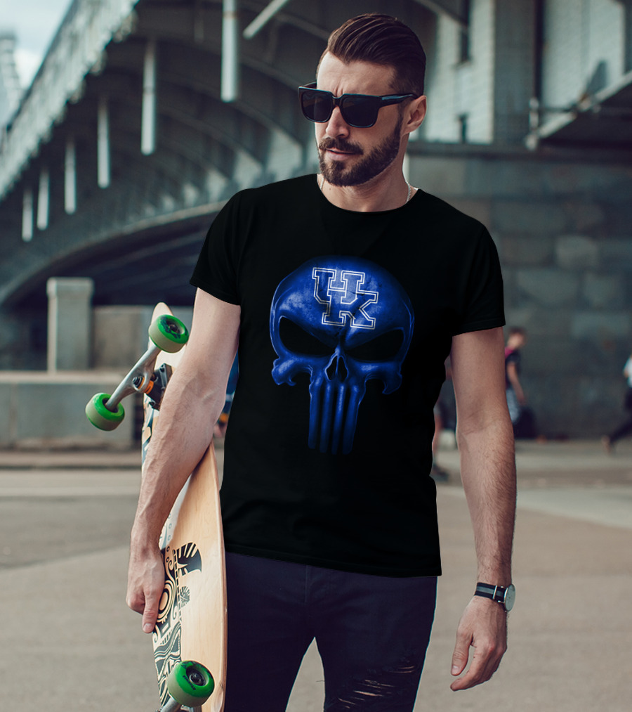Kentucky Wildcats Skull Punisher T-Shirt