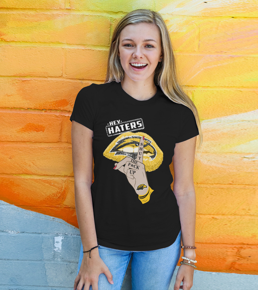 Southern Mississippi Golden Eagles Hey Haters Shut Up Lip T-Shirt