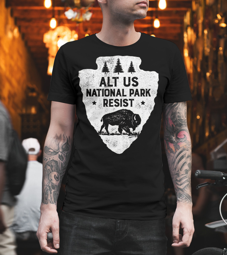 ALT US National Park Resist Bison Arrowhead Emblem T-Shirt