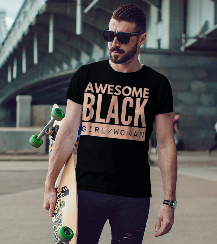 Awesome Black Girl Woman IN Rose Gold Prowd T-Shirt