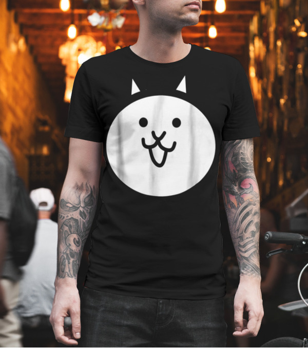 Battle Cat Meme Face Icon Cute Minimalist Circle T-Shirt Battle Cat Meme Face Icon Cute Minimalist Circle T-Shirt