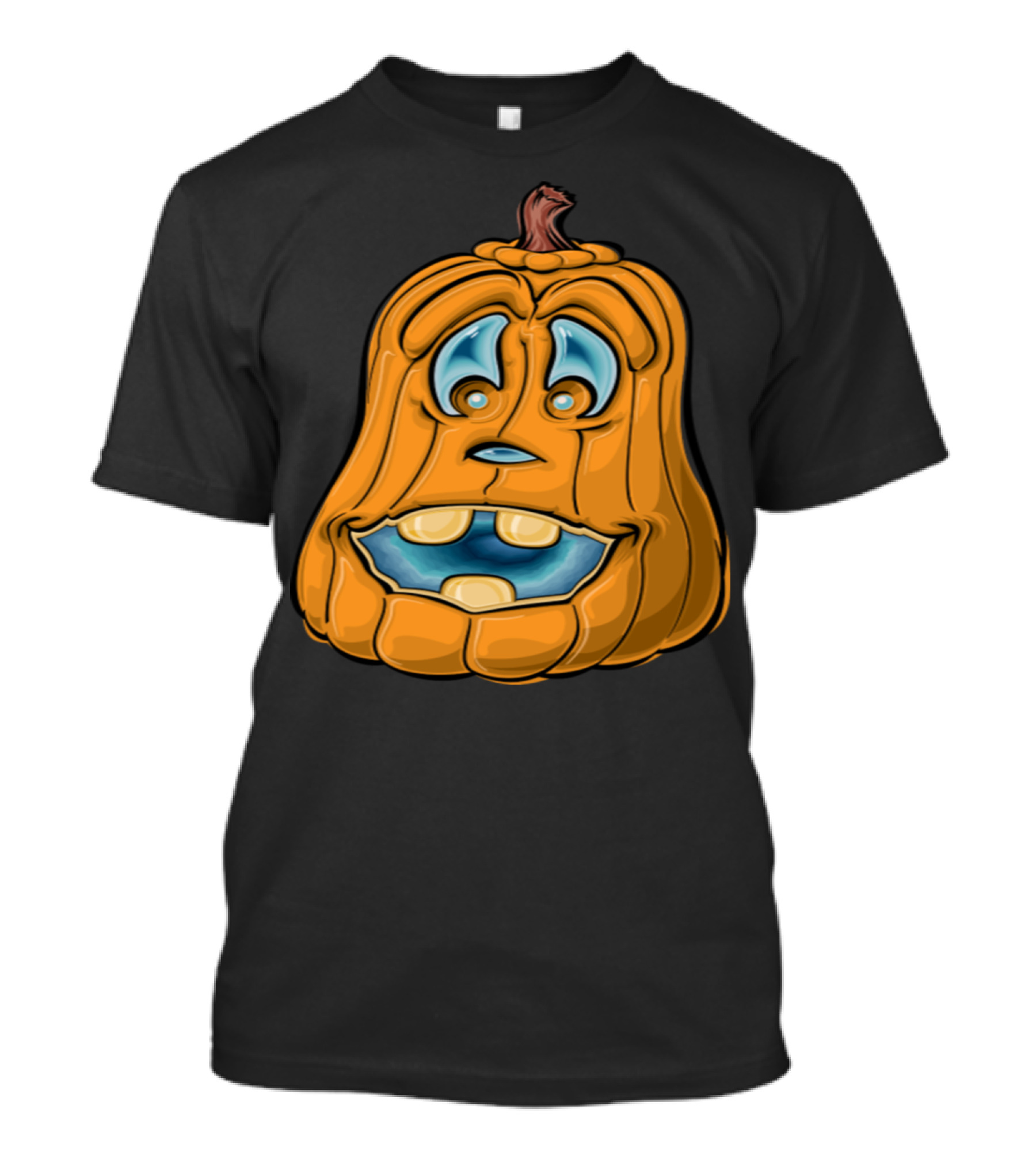 Funny Pumpkin Face With Goofy Expression T-Shirt