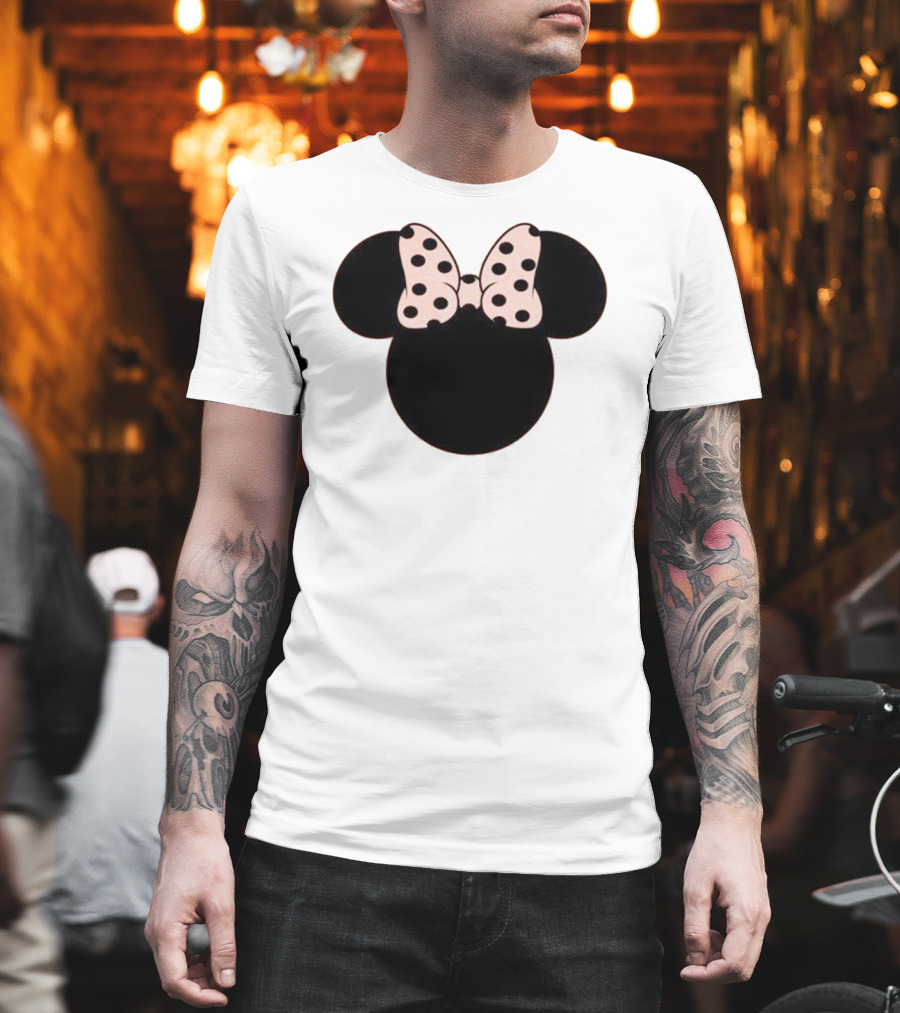 Minnie Mouse Polka Dot Bow Disney Women's Kid's T-Shirt