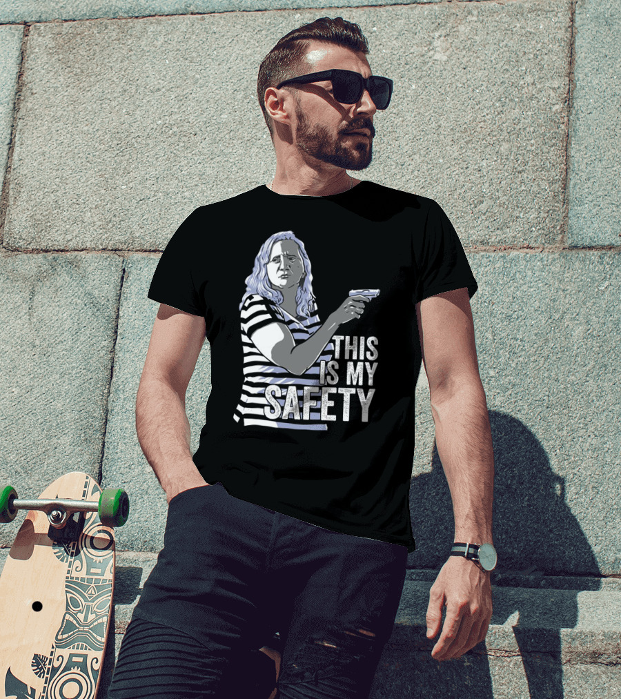 This Is My Safety Women's Striped Gun T-Shirt