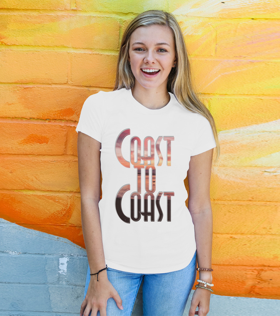 Coast To Coast AM Sunset Reflections T-Shirt
