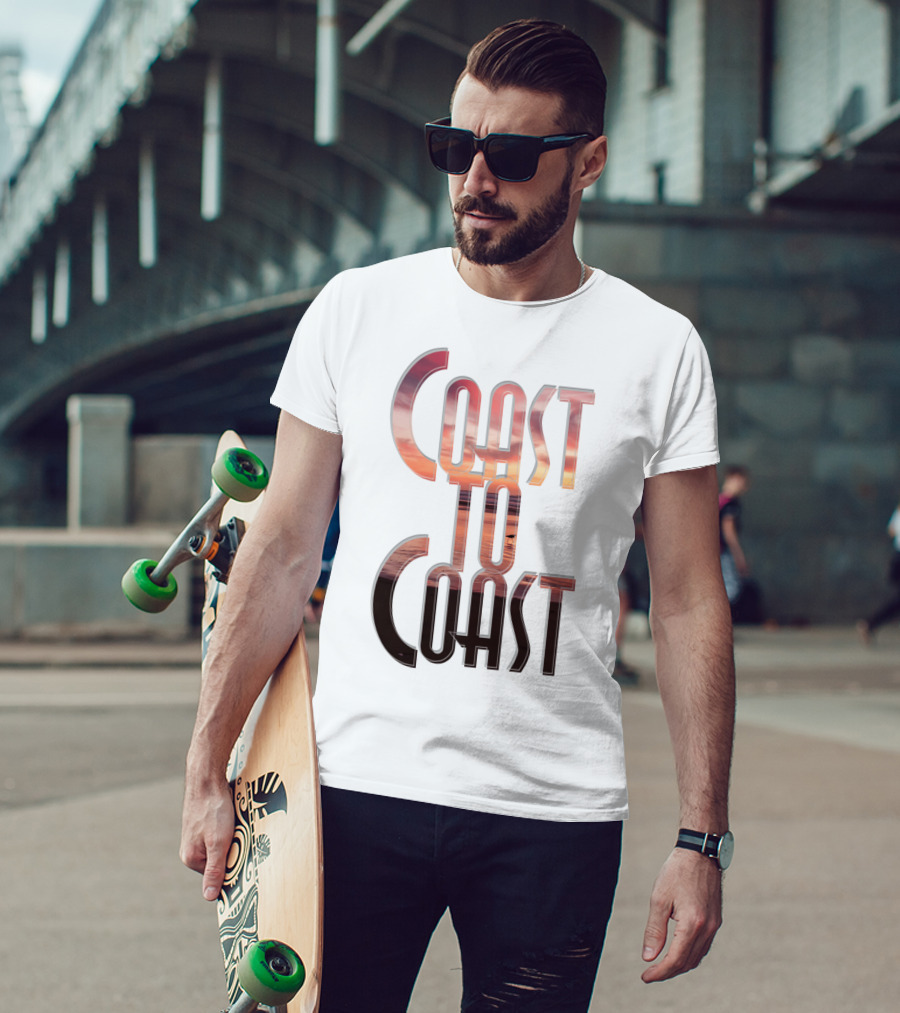 Coast To Coast AM Sunset Reflections T-Shirt