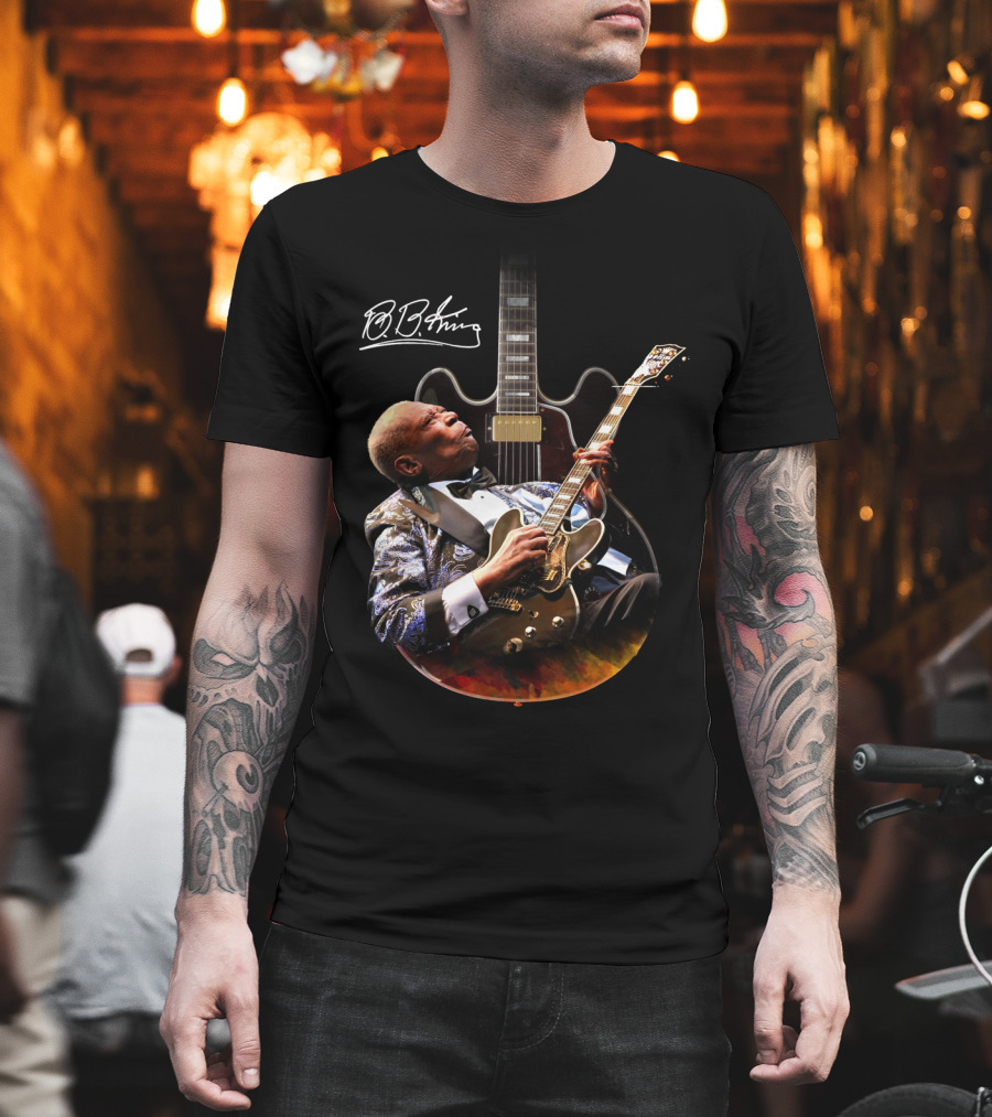 B.B. King Signature Blues Legend with Iconic Guitar T-Shirt