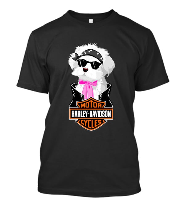 Havaneses Harley Davidson Motorcycles Cycle T-Shirt