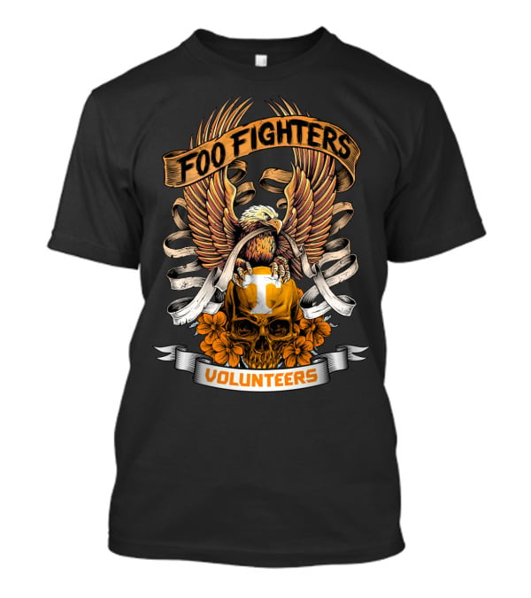 Foo Fighters Volunteers Eagle Skull Banner T-Shirt