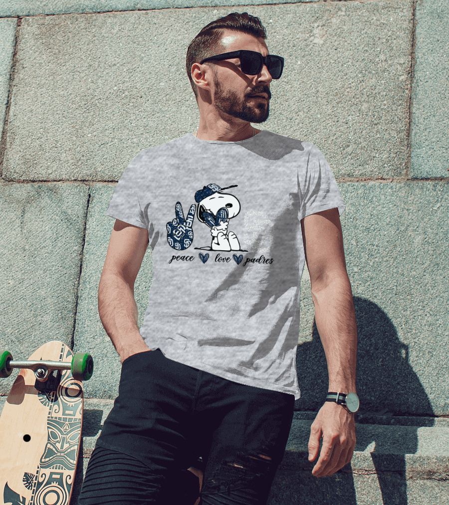 Peace Love San Diego Padres Snoopy SD T-Shirt