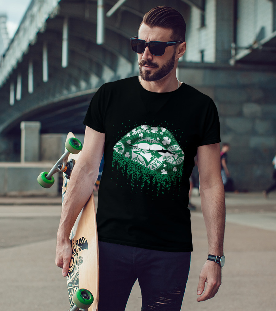 Toronto Blue Jays Green Lips Clover T-Shirt