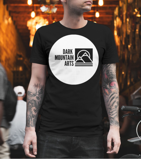 Dark Mountain Arts Minimalist Peaks Logo in Monochrome Circle T-Shirt Dark Mountain Arts Minimalist Peaks Logo in Monochrome Circle T-Shirt