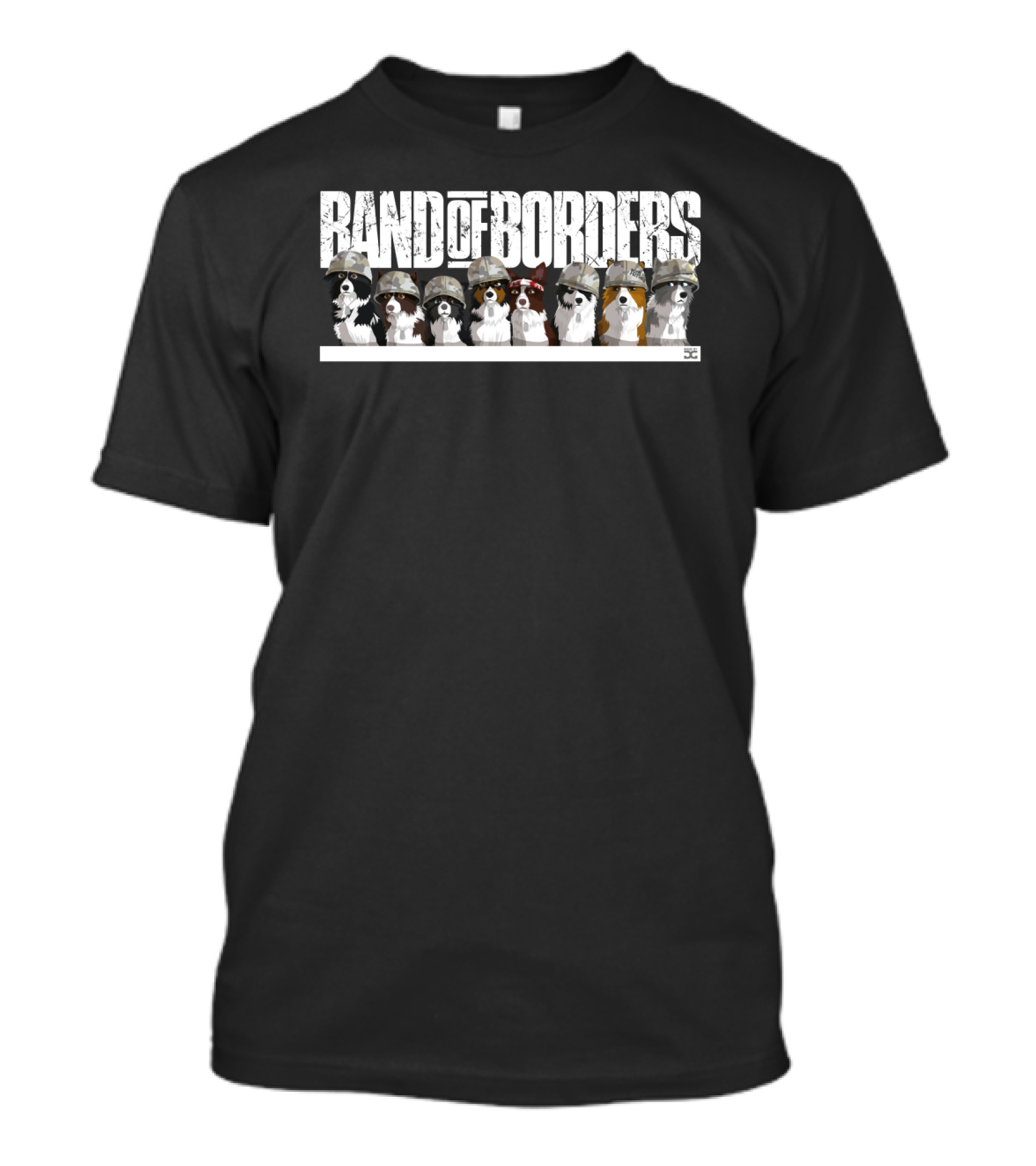 Band Of Borders Dogs In Military Helmets Wildlife Humor T-Shirt