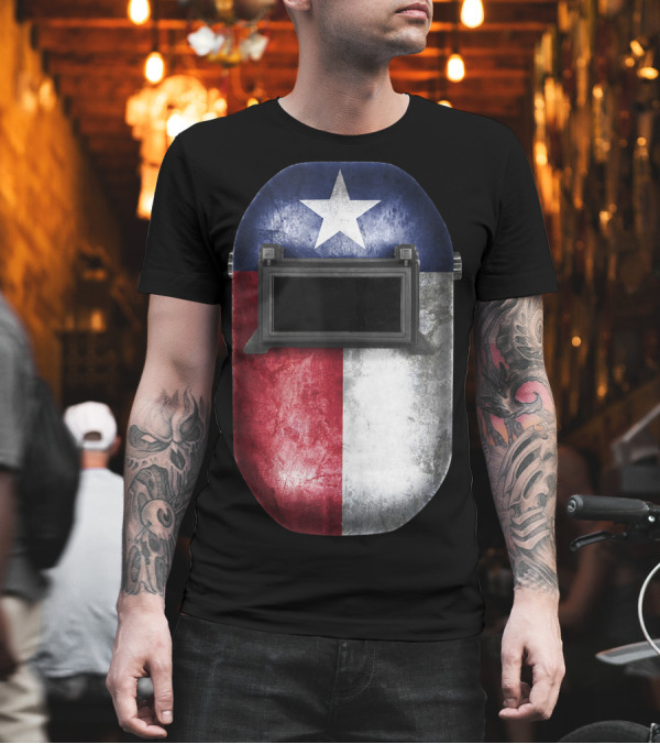 Texas Flag Welders Helmet Cool Welding Pride T-Shirt Texas Flag Welders Helmet Cool Welding Pride T-Shirt