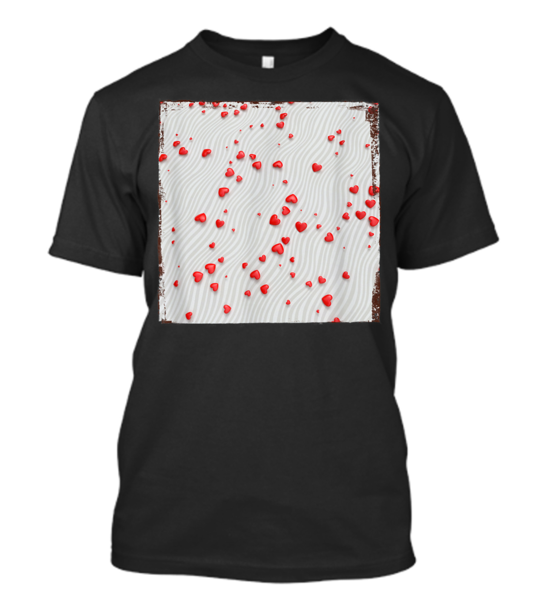 Red Flowing Hearts For Your Loved One Romantic Valentine's Day T-Shirt