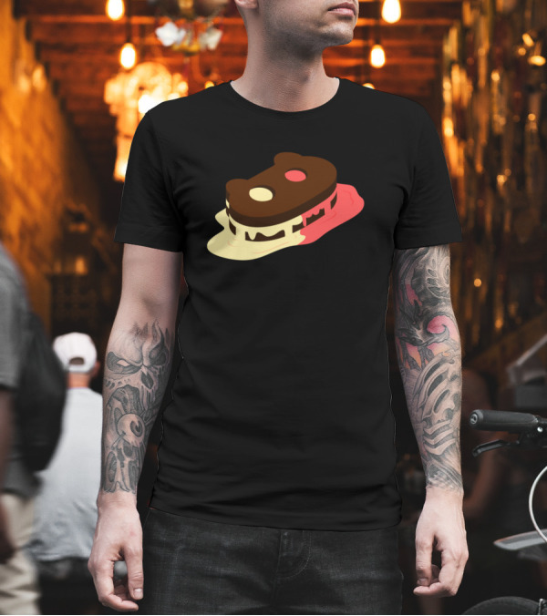 Melting Cookie Cat Ice Cream Sandwich T-Shirt Melting Cookie Cat Ice Cream Sandwich T-Shirt