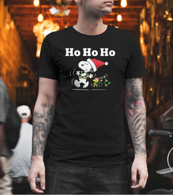 Ho Ho Ho Snoopy Woodstock Christmas T-Shirt Ho Ho Ho Snoopy Woodstock Christmas T-Shirt