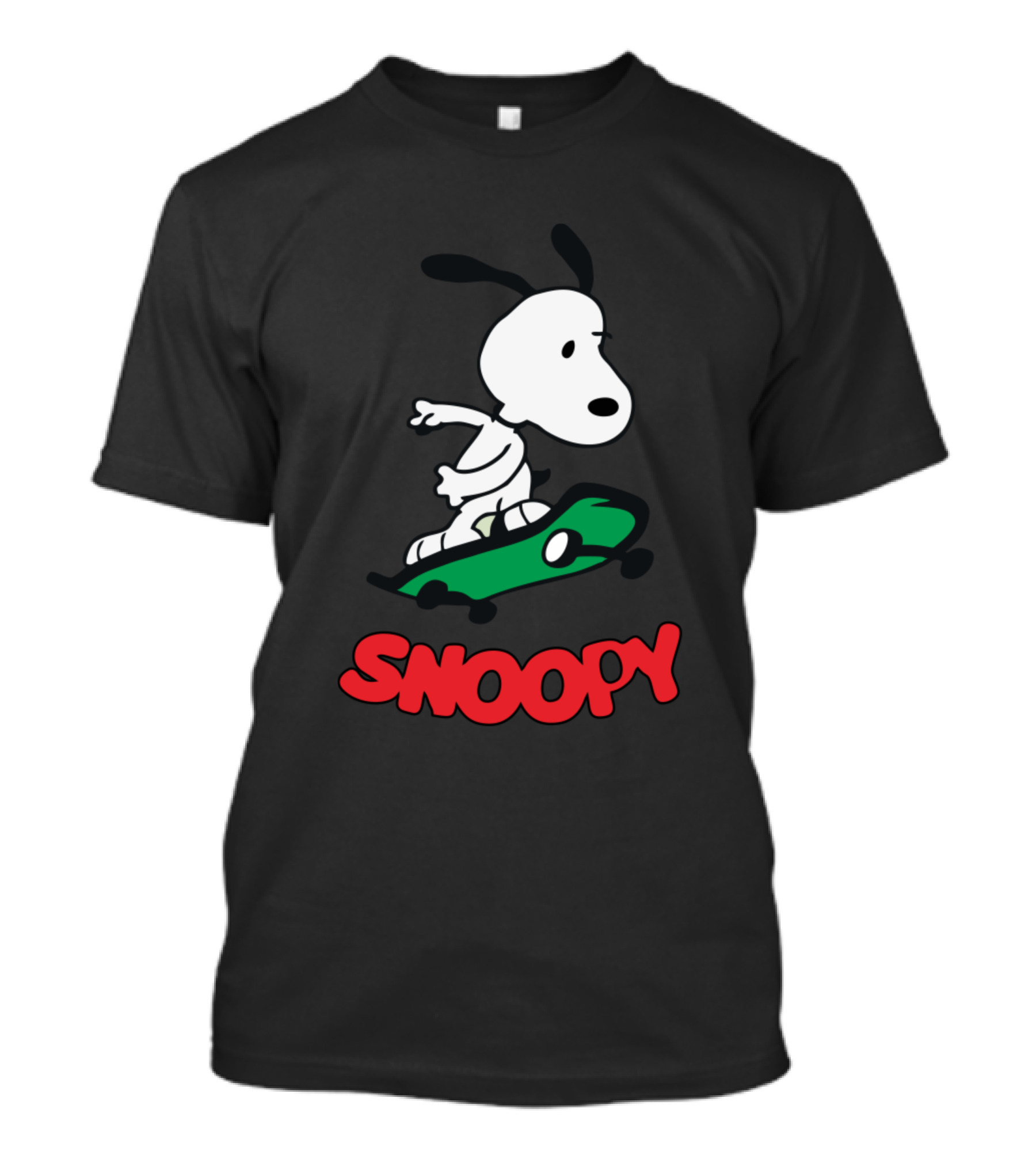 Snoopy Riding Skateboard With Snoopy Text T-Shirt