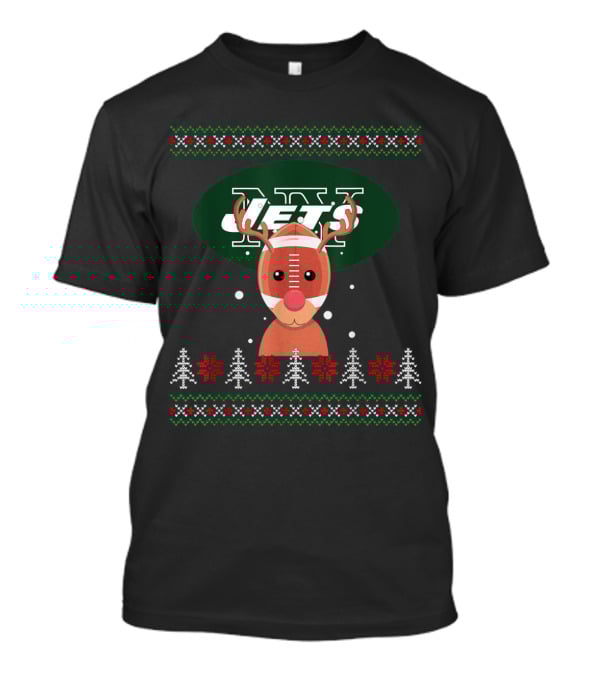 Funny Chrismart Jets Reindeer Christmas T-Shirt