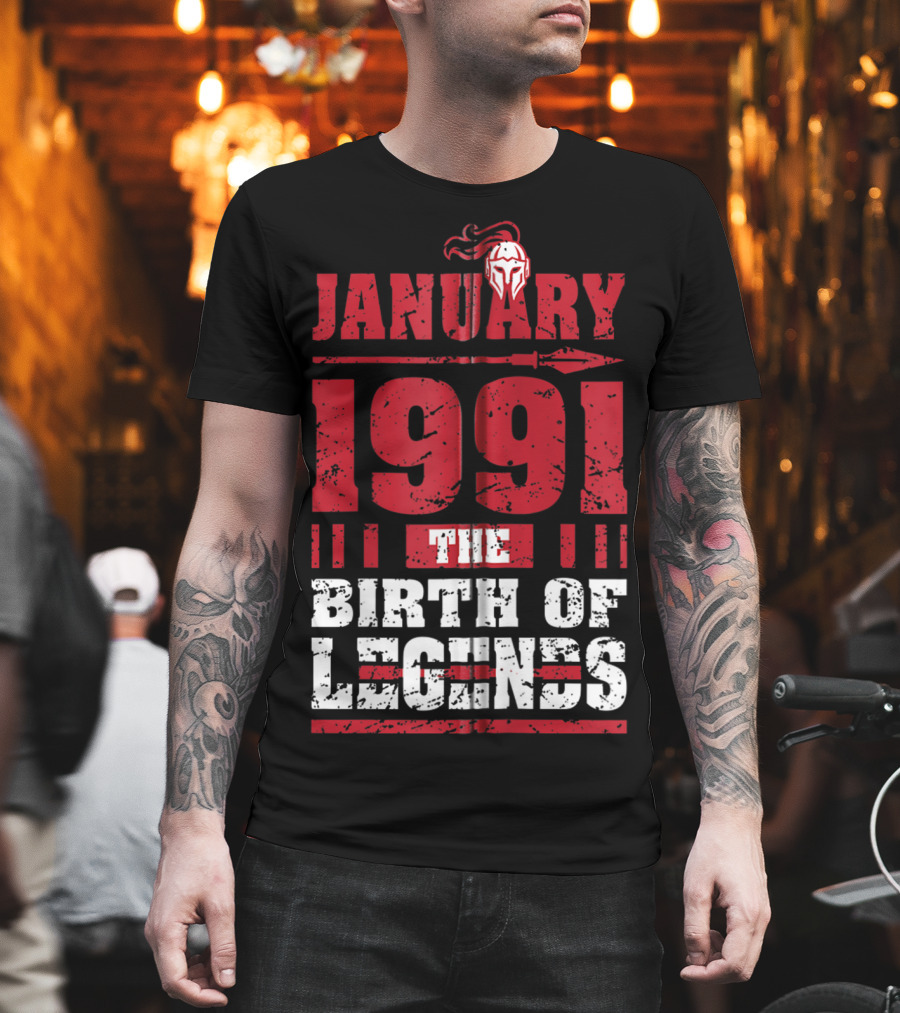 January 1991 The Birth Of Legends Helmet Emblem T-Shirt