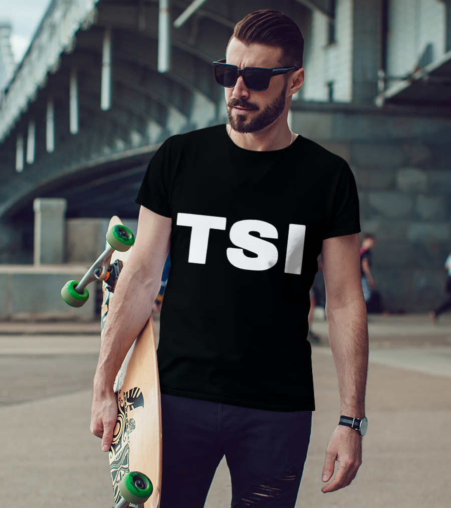 TSI Bold White Text On Minimalist Background T-Shirt