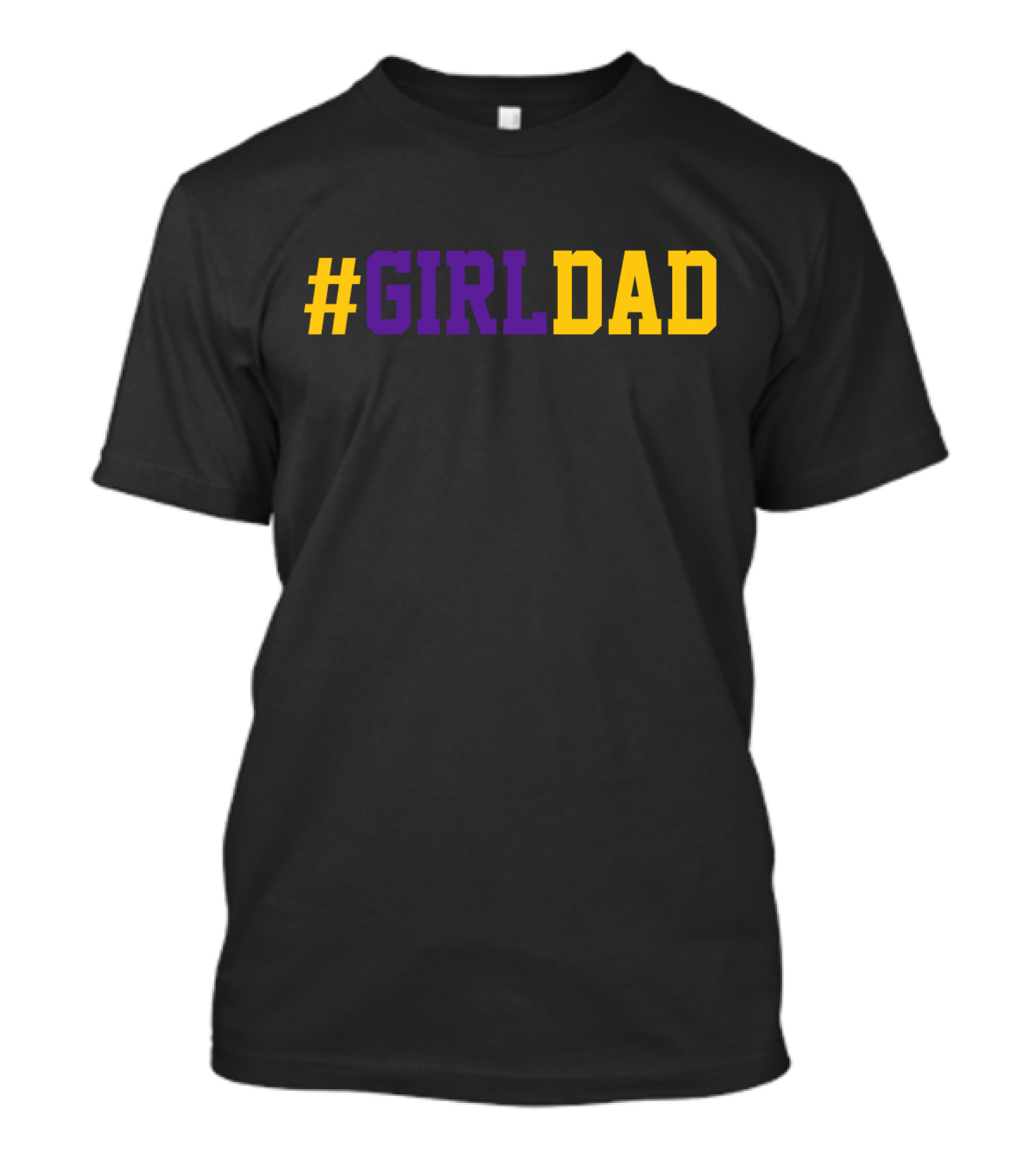 Girldad Girl Dad Father Of Daughters Number 8 Purple Yellow T-Shirt
