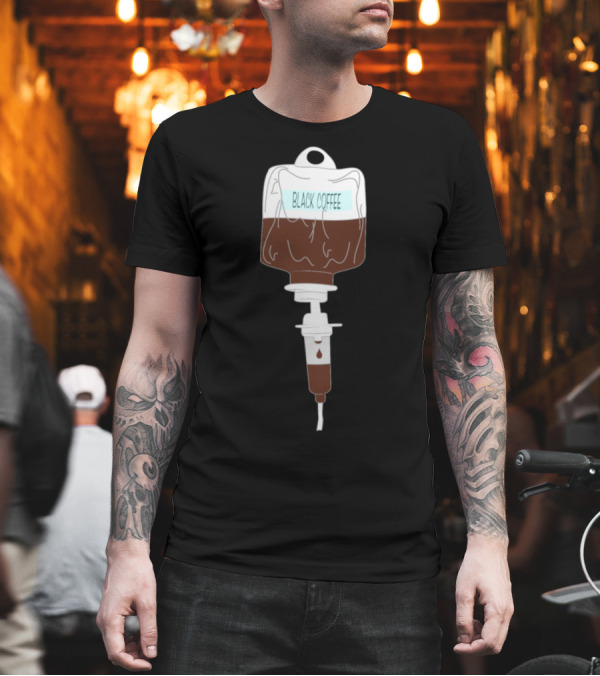 Black Coffee Infusion Caffeine Cup Stimulus T-Shirt Black Coffee Infusion Caffeine Cup Stimulus T-Shirt