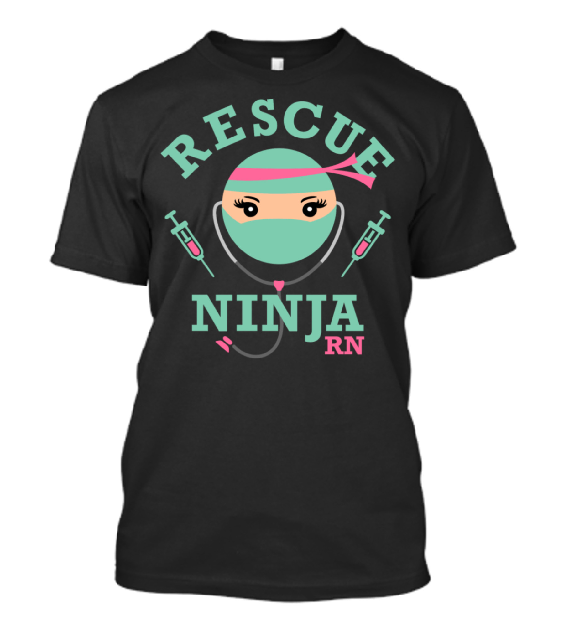 Rescue Ninja RN Stethoscope Syringe Mask Icons T-Shirt