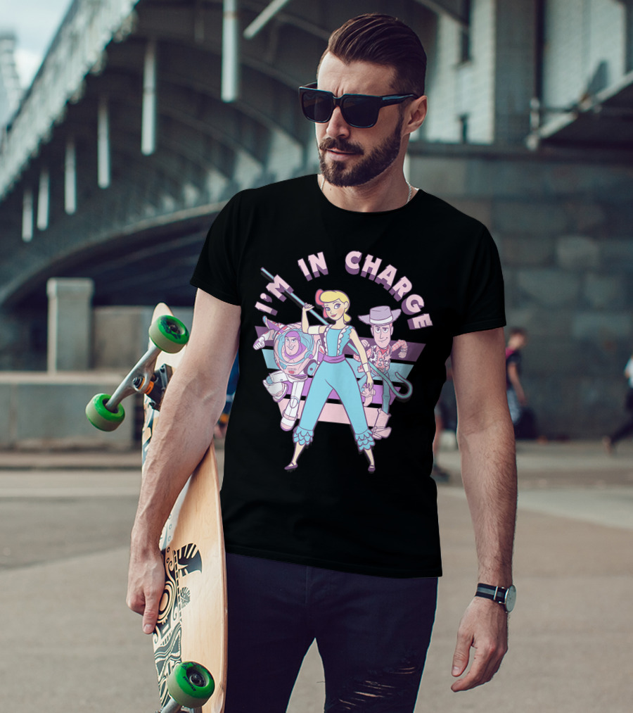 Pixar Toy Story Bo Peep I'm In Charge With Buzz And Woody T-Shirt