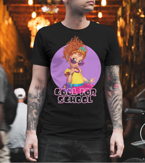 Disney Fancy Nancy Cool for School Purple Circle Background T-Shirt Disney Fancy Nancy Cool for School Purple Circle Background T-Shirt