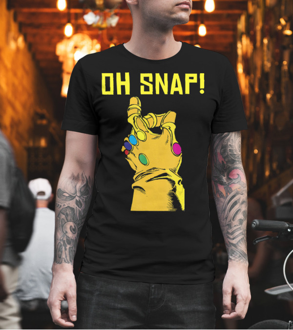Marvel Thanos Infinity Gauntlet Oh Snap T-Shirt Marvel Thanos Infinity Gauntlet Oh Snap T-Shirt