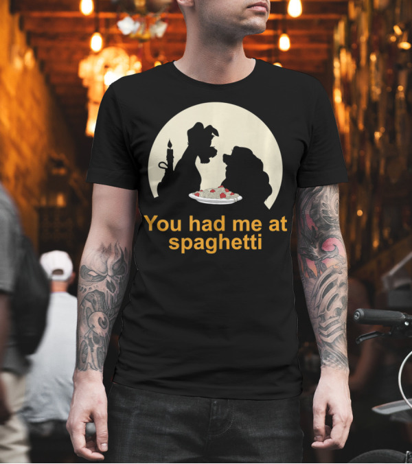 Disney Lady And The Tramp Silhouette You Had Me At Spaghetti T-Shirt Disney Lady And The Tramp Silhouette You Had Me At Spaghetti T-Shirt