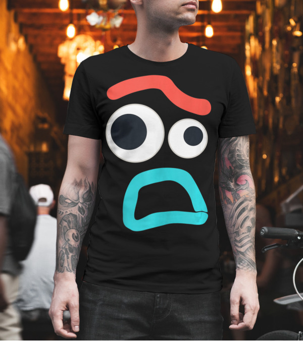 Disney And Pixar Toy Story 4 Forky Timid Face Expression 9G T-Shirt Disney And Pixar Toy Story 4 Forky Timid Face Expression 9G T-Shirt
